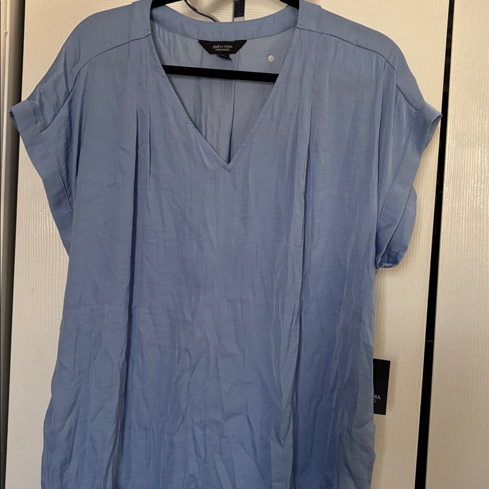 Simply Vera Vera Wang Light Blue Men's Dress Shirt - Classic Collar